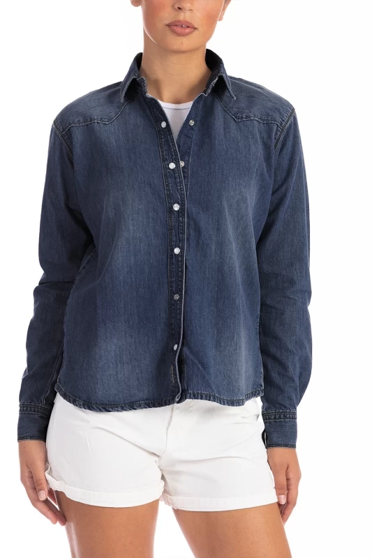 Camicia in denim stone washed ROSANE