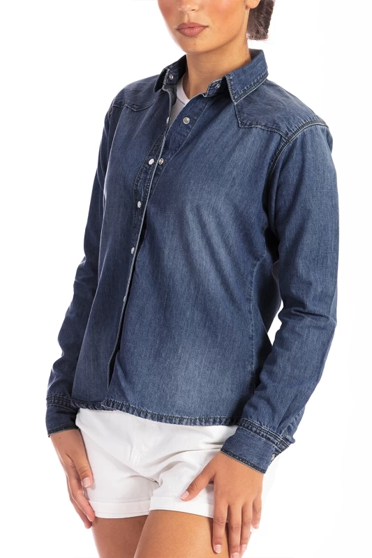 Camicia in denim stone washed ROSANE