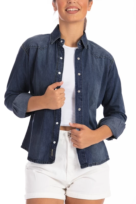 Camicia in denim stone washed ROSANE