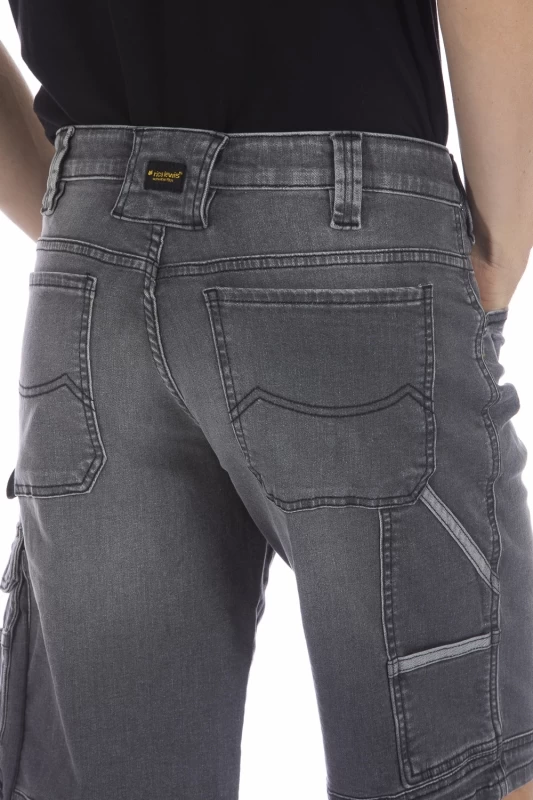 Bermuda de travail en denim stretch SUNJOBG
