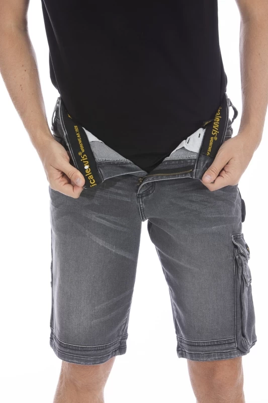 Bermuda de travail en denim stretch SUNJOBG