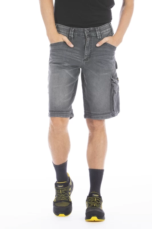 Bermuda de travail en denim stretch SUNJOBG