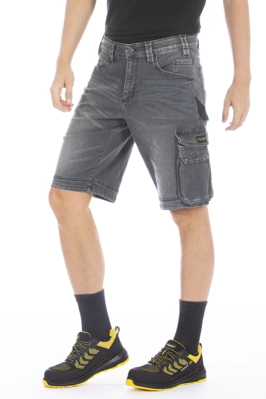 Bermuda de travail en denim stretch SUNJOBG