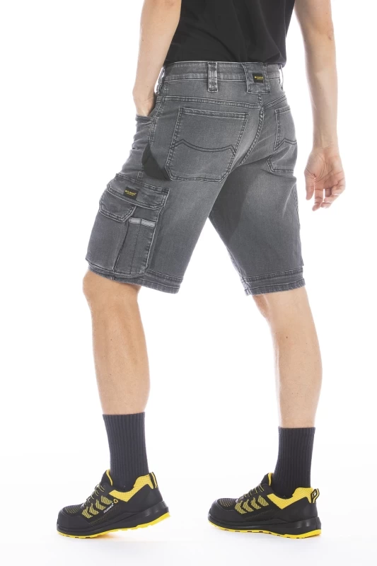 Bermuda de travail en denim stretch SUNJOBG